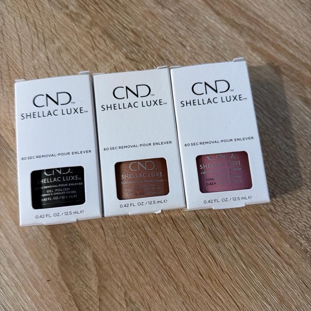 CND Shellac Luxe Gel Polish Set - Black, Coral & Pink